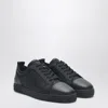 Christian Louboutin Louis Junior Suede And Leather-trimmed Ripstop Sneakers In Black