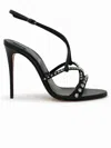 Christian Louboutin Tatooshka Spikes Red Sole Ankle-strap Sandals In Black