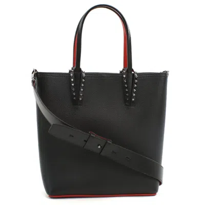 Pre-owned Christian Louboutin Black Leather Tote Bag ()