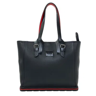 Pre-owned Christian Louboutin Black Leather Tote Bag ()