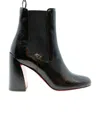 CHRISTIAN LOUBOUTIN CHRISTIAN LOUBOUTIN BLACK LEATHER TURELASTIC 85 NAPLAK ANKLE BOOTS