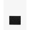 Christian Louboutin Black Loubi54 Brand-embossed Leather Card Holder In Black