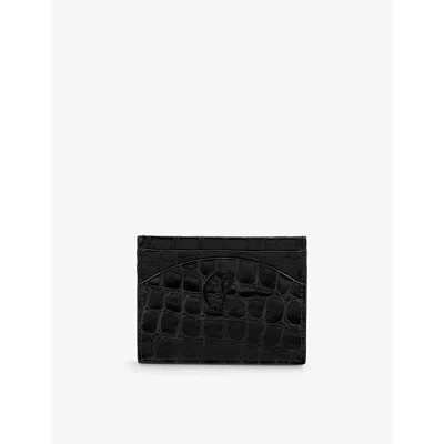 Christian Louboutin Black Loubi54 Brand-embossed Leather Card Holder
