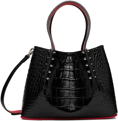 Christian Louboutin Black Mini Cabarock Tote In Bk01 Black