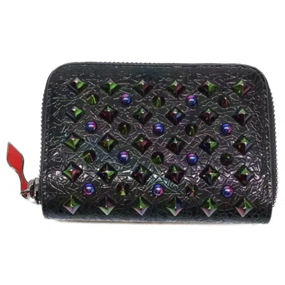 Pre-owned Christian Louboutin Black Multi-color Coin Purse/coin Case () In Black, Multi-color