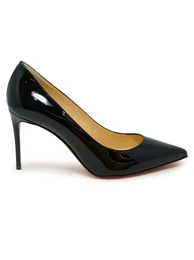CHRISTIAN LOUBOUTIN CHRISTIAN LOUBOUTIN BLACK PATENT KATE 85 PUMPS