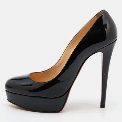 Pre-owned Christian Louboutin Black Patent Leather Bianca Pumps Size 40