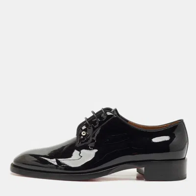Pre-owned Christian Louboutin Black Patent Leather Chambeliss Derby Size 41