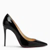 Christian Louboutin Black Patent Leather Décollette In Black