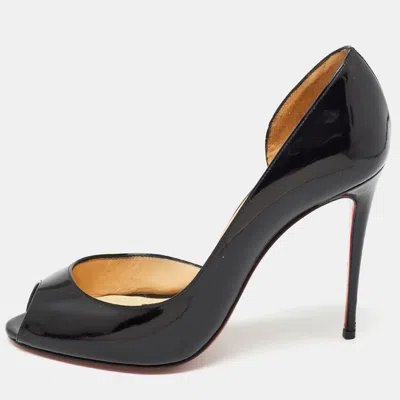 Pre-owned Christian Louboutin Black Patent Leather Demi You Pumps Size 38