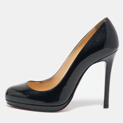 Pre-owned Christian Louboutin Black Patent Leather Filo Pumps Size 36