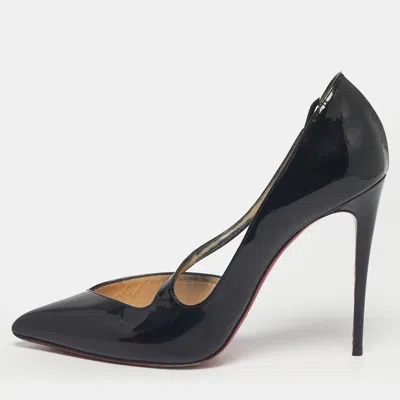 Pre-owned Christian Louboutin Black Patent Leather Jumping D'orsay Pumps Size 39