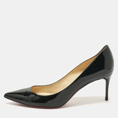 Pre-owned Christian Louboutin Black Patent Leather Kate Pumps Size 39
