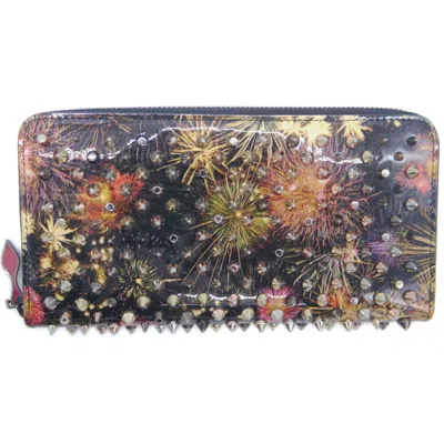 Pre-owned Christian Louboutin Black Patent Leather Long Wallet (bi-fold) ()