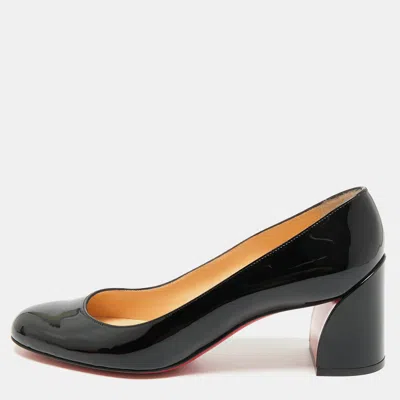 Pre-owned Christian Louboutin Black Patent Leather Miss Sab Pumps Size 39.5