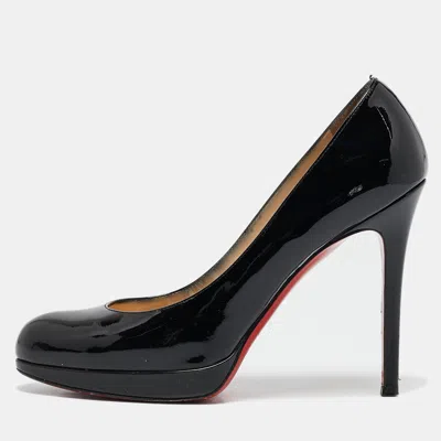 Pre-owned Christian Louboutin Black Patent Leather New Simple Pumps Size 37