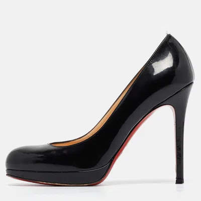 Pre-owned Christian Louboutin Black Patent Leather New Simple Pumps Size 37