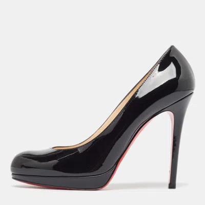 Pre-owned Christian Louboutin Black Patent Leather New Simple Pumps Size 37.5