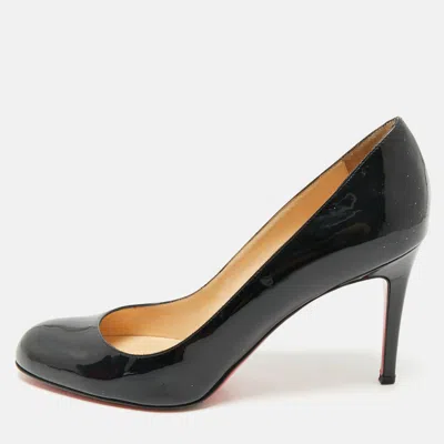 Pre-owned Christian Louboutin Black Patent Leather New Simple Pumps Size 39.5