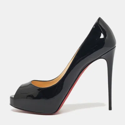 Pre-owned Christian Louboutin Black Patent Leather New Very Prive Pumps Size 39