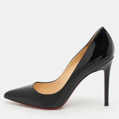 Pre-owned Christian Louboutin Black Patent Leather Pigalle Pumps Size 36.5