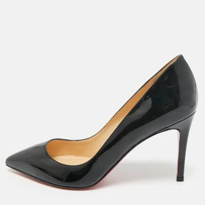 Pre-owned Christian Louboutin Black Patent Leather Pigalle Pumps Size 36.5