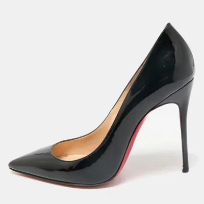 Pre-owned Christian Louboutin Black Patent Leather Pigalle Pumps Size 39