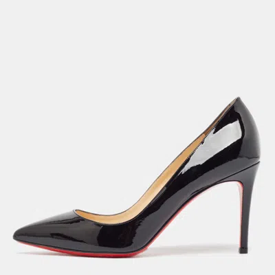Pre-owned Christian Louboutin Black Patent Leather Pigalle Pumps Size 39