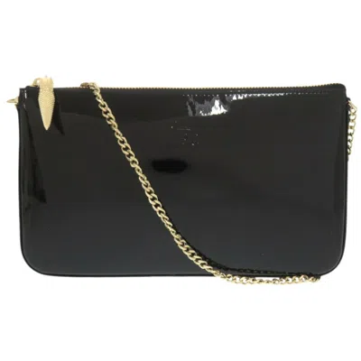 Pre-owned Christian Louboutin Black Patent Leather Shoulder Bag ()