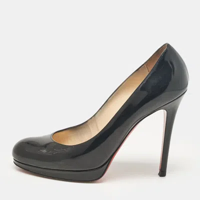 Pre-owned Christian Louboutin Black Patent Leather Simple Pumps Size 37