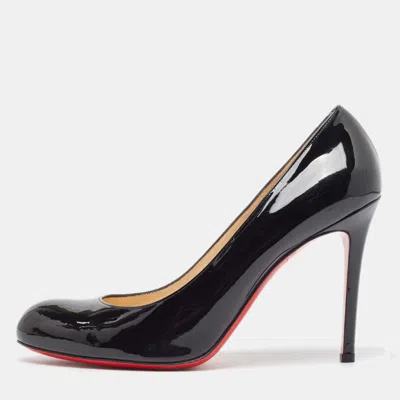 Pre-owned Christian Louboutin Black Patent Leather Simple Pumps Size 41