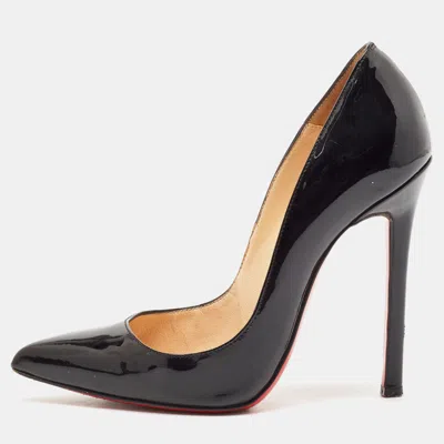 Pre-owned Christian Louboutin Black Patent Leather So Kate Pumps Size 35