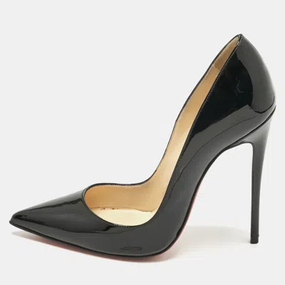Pre-owned Christian Louboutin Black Patent Leather So Kate Pumps Size 35.5