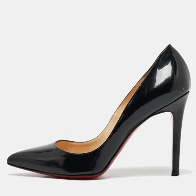 Pre-owned Christian Louboutin Black Patent Leather So Kate Pumps Size 37.5
