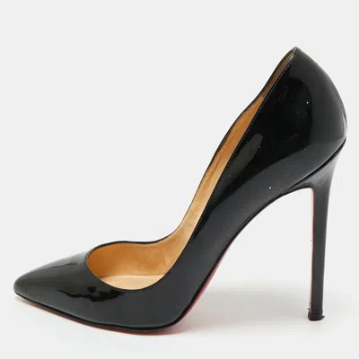 Pre-owned Christian Louboutin Black Patent Leather So Kate Pumps Size 38.5