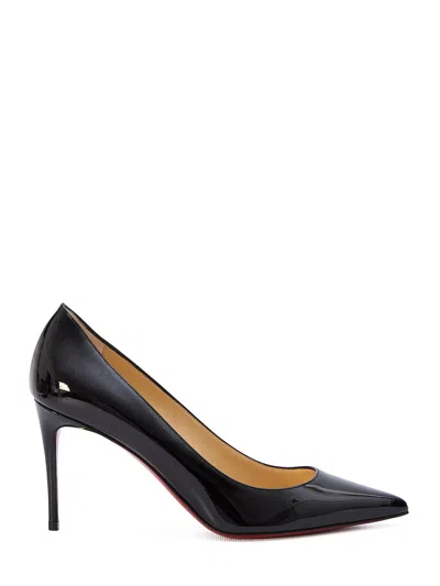 CHRISTIAN LOUBOUTIN BLACK PATENT POINTED PUMPS FOR WOMEN WITH STILETTO HEEL
