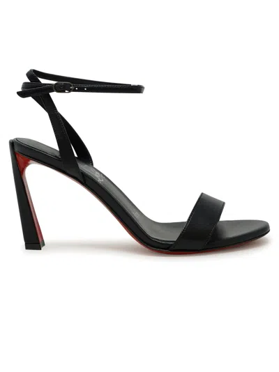 Christian Louboutin Black Pvc Leather Condora Queen 85 Sandals