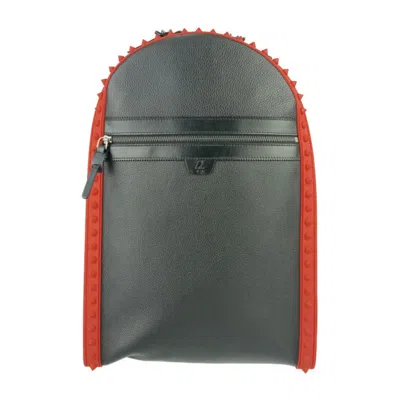 Pre-owned Christian Louboutin Black Red Color Backpack Handbag ()