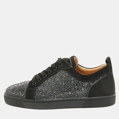 Pre-owned Christian Louboutin Black Suede Rantulow Orlato Sneakers 40.5