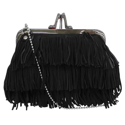 Pre-owned Christian Louboutin Black Suede Shoulder Bag ()