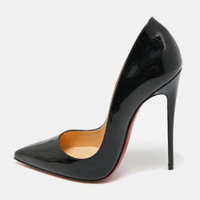 Pre-owned Christian Louboutin Black Suede So Kate Pumps Size 37