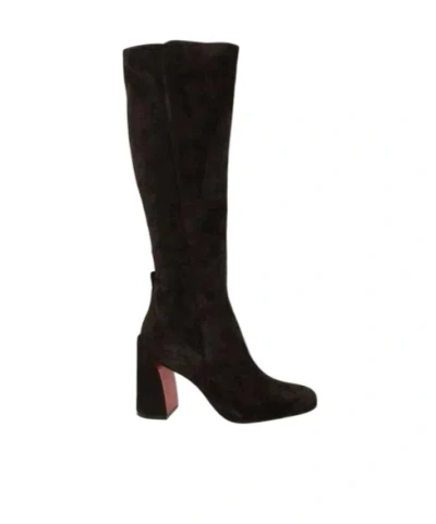 Christian Louboutin Block Heel Knee-length Boots In Black