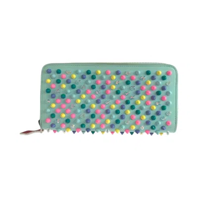 Pre-owned Christian Louboutin Blue Leather Long Wallet (bi-fold) () In Multi