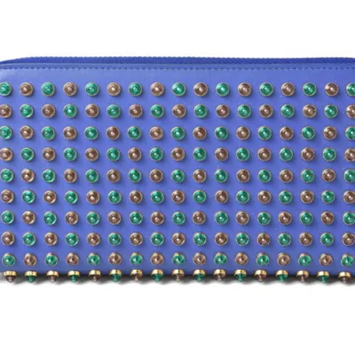 Pre-owned Christian Louboutin Blue Multi-color Wallet (bi-fold) () In Blue, Multi-color