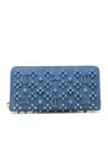 Christian Louboutin Blue Panettone Loubinthesky Wallet In Denim