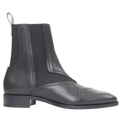 Pre-owned Christian Louboutin Boabi Leather Elastic Gusset Chelsea Boot Eu41.5 Us8.5 In Black