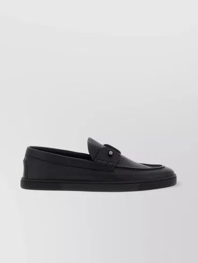 CHRISTIAN LOUBOUTIN BOAT ROUND TOE LOAFERS WITH METAL HARDWARE