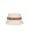 Christian Louboutin Bobino Spikes Panama Bucket Hat In White