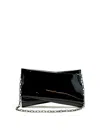 Christian Louboutin Loubitwist Clutch Shoulder Bag In Black Patent Leather In Black