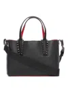 Christian Louboutin Mini Cabata Empire Calfskin Tote In Black